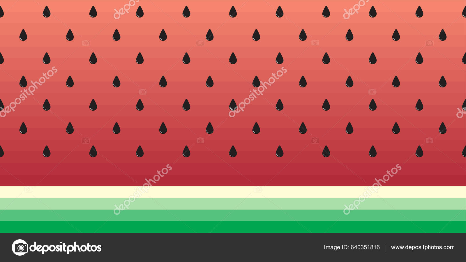 Illustration Red Watermelon Slices Watermelon Cut Seeds Rind Background ...
