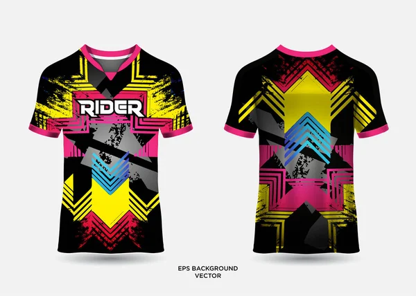 Rider Shirt Esporte Design Vector Camisas Futebol Abstratas Vetor Design — Vetor de Stock
