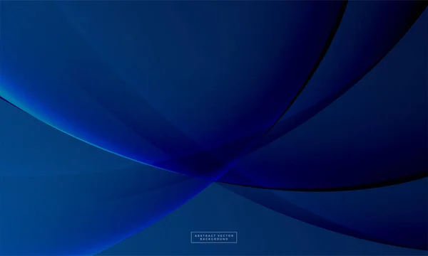 Abstract Blue Wave Gradient Background Vector Elegant Dark Blue Wave 免版税图库插图