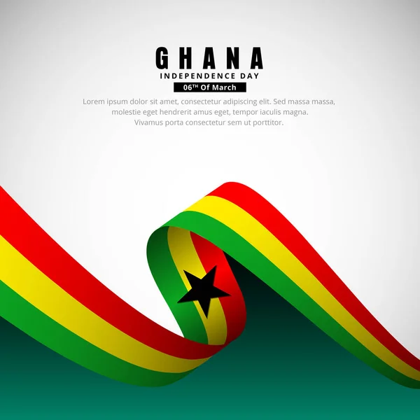 加纳独立日设计横幅 6月6日加纳独立日 免版税图库插图