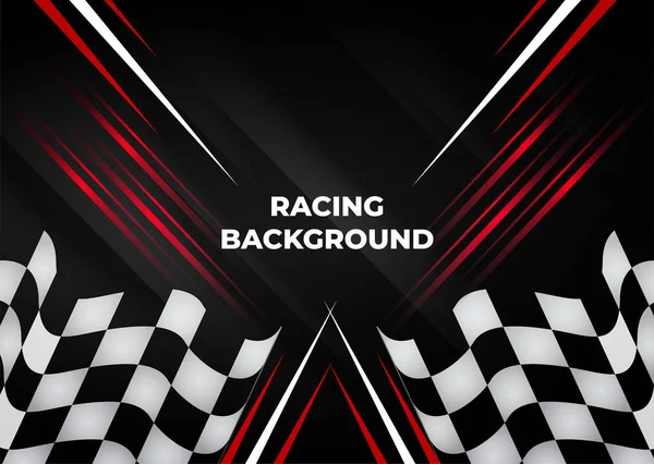 Trendy Racing Background Template Race Flag Modern Racing Design Background Graphismes Vectoriels