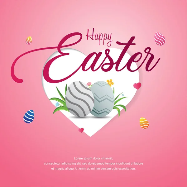 Happy Easter Design Background Vector Design Layout Invitation Card Menu Illustrations De Stock Libres De Droits