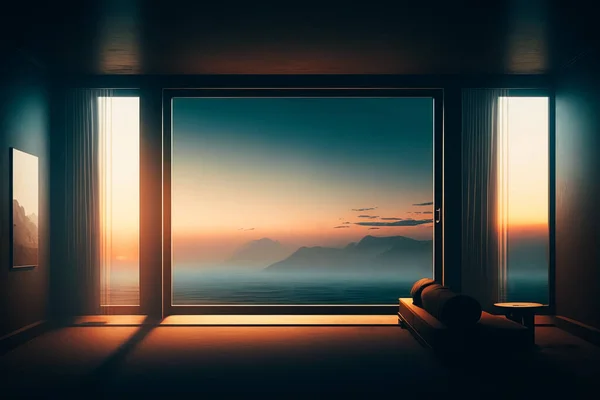 The majesty of the sea viewed from the comfort of a room