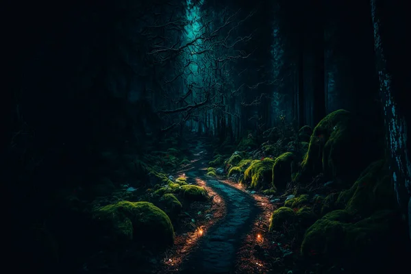 dark forest path walheim high detail