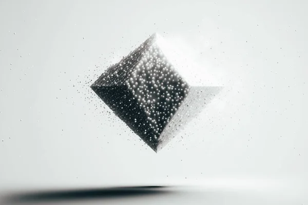 rhombus diamond shape particles mono on plain white background