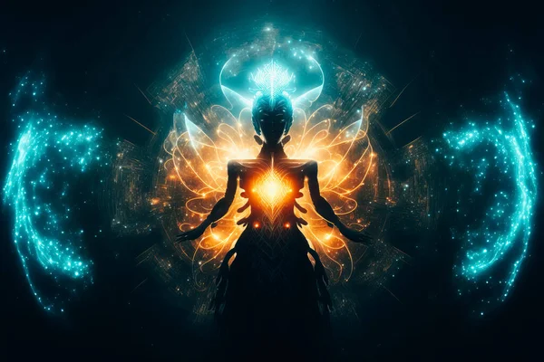 spiritual energy and connectedness with higher self, divine force, akasha field