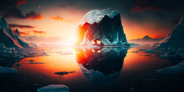 An ice floe is a floating sheet of ice that has broken off from a larger body of ice, such as a glacier or an ice shelf