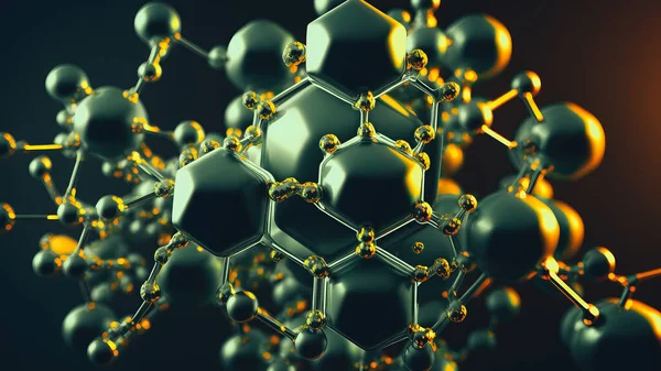 molecule structure. 3d illustration. science and technology concept.