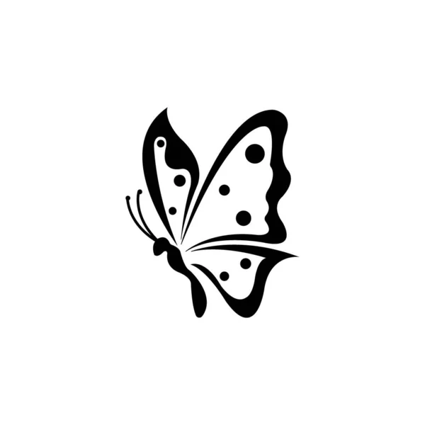 Kelebek Simgesi Logo Vektör Tasarım Şablonu — Stok Vektör