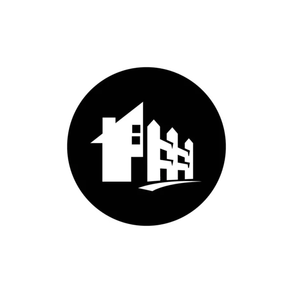 Zaun Symbol Logo Vektor Design Vorlage — Stockvektor