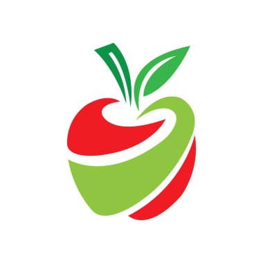Apple simgesi logo vektör tasarım şablonu