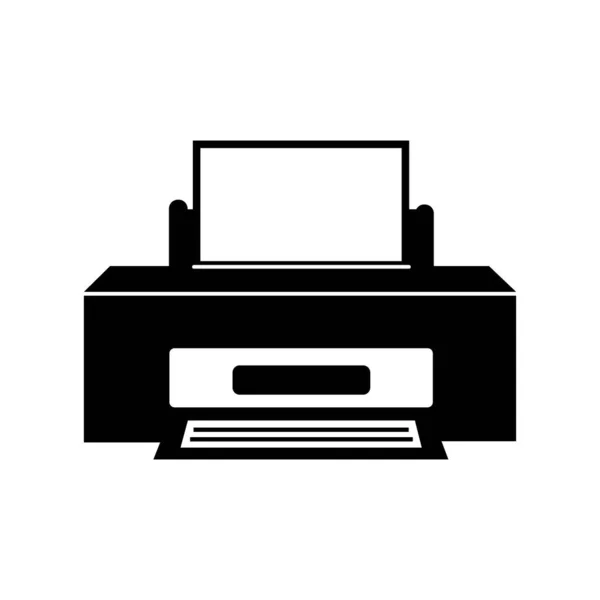 Yazıcı Makine Simgesi Logo Vektör Tasarım Şablonu — Stok Vektör