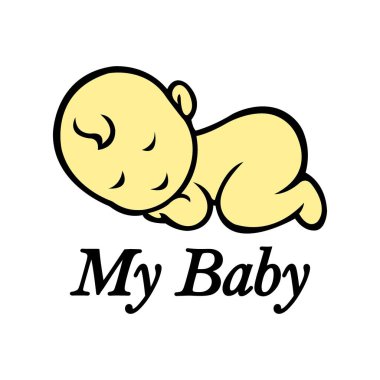 bebek simgesi logo vektör tasarım şablonu