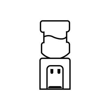 içme suyu dağıtıcı simgesi logo vektör tasarımı