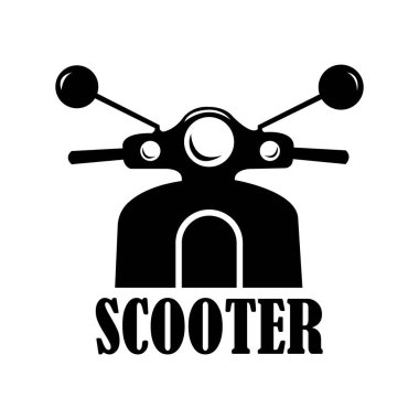 Scooter motor simgesi logo vektör tasarım şablonu