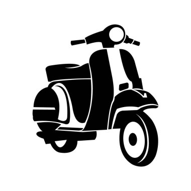 Scooter motor simgesi logo vektör tasarım şablonu