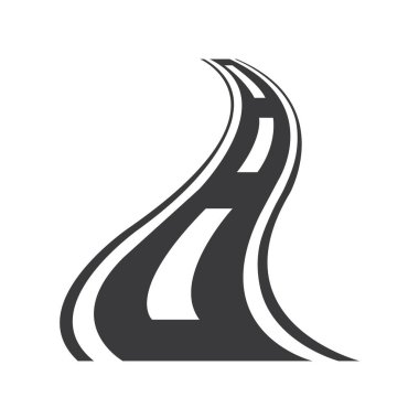 Otoyol simgesi logo vektör tasarım şablonu