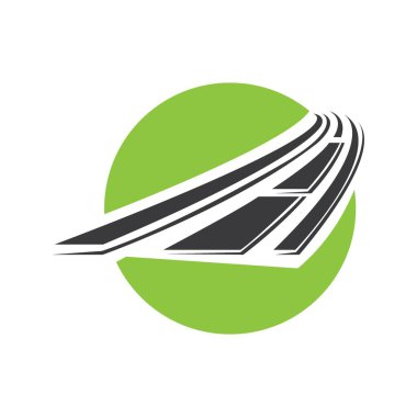 Otoyol simgesi logo vektör tasarım şablonu
