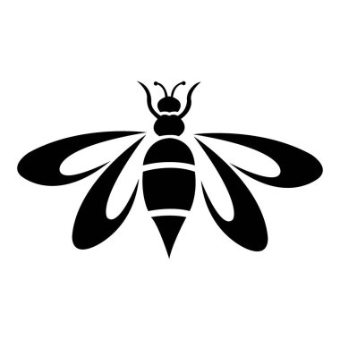 Arı simgesi logo vektör tasarım şablonu