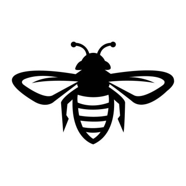 Arı simgesi logo vektör tasarım şablonu