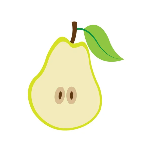 Poire Fruit Icône Logo Vectoriel Modèle Conception — Image vectorielle