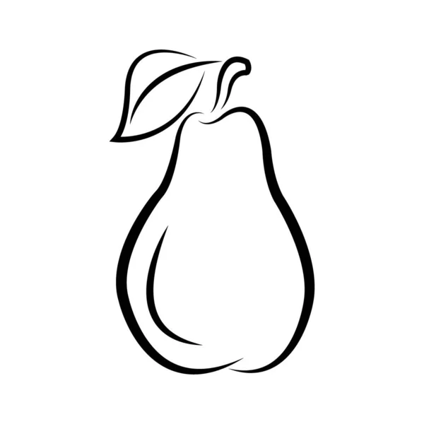 Pear Fruit Icon Logo Vector Design Template — Stock Vector