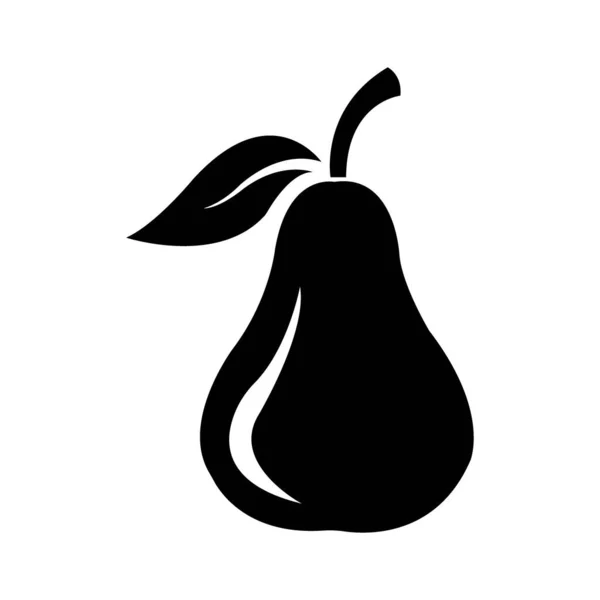 Αχλάδι Εικονίδιο Λογότυπο Διάνυσμα Πρότυπο Σχεδιασμού — Διανυσματικό Αρχείο