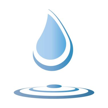 su damlaları simge logo vektör tasarım şablonu