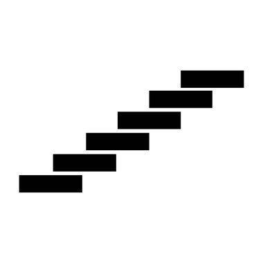 merdiven simgesi logo vektör tasarım şablonu