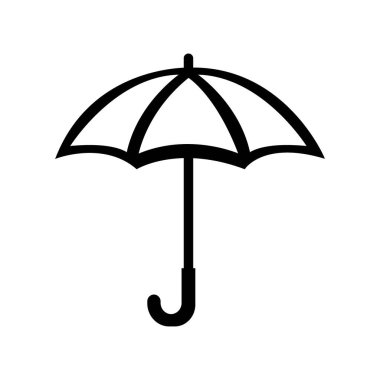 şemsiye simgesi logo vektör tasarım şablonu