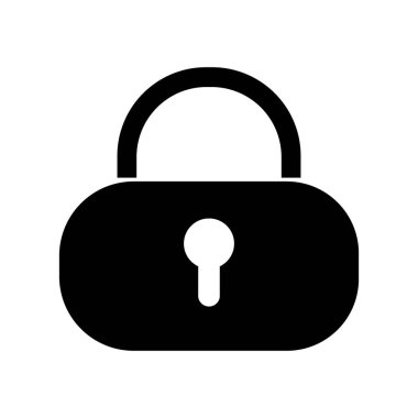 asma kilit simgesi logo vektör tasarım şablonu