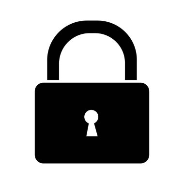 asma kilit simgesi logo vektör tasarım şablonu