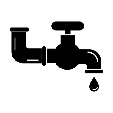 Su borusu simgesi logo vektör şablonu