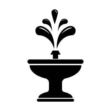 su çeşmesi simgesi logo vektör tasarım şablonu