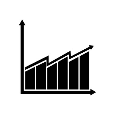 rise chart icon logo vector design template