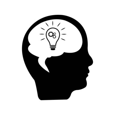 fikir simgesi logo vektör tasarım şablonu