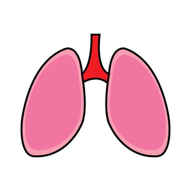akciğerler simge logo vektör tasarım şablonu