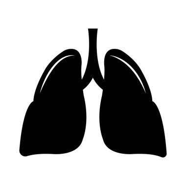 akciğerler simge logo vektör tasarım şablonu