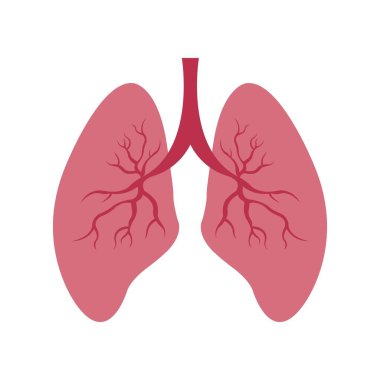 akciğerler simge logo vektör tasarım şablonu