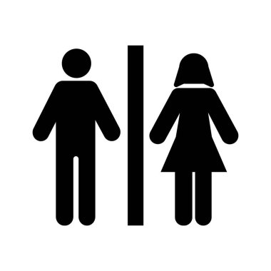 tuvalet simgesi logo vektör tasarım şablonu