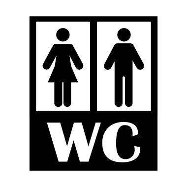 tuvalet simgesi logo vektör tasarım şablonu