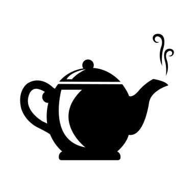 çaydanlık simgesi logo vektör tasarım şablonu