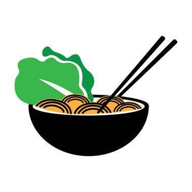 noodles icon logo vector design template