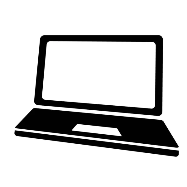 Laptop Ikon Logó Vektor Tervezési Sablon — Stock Vector