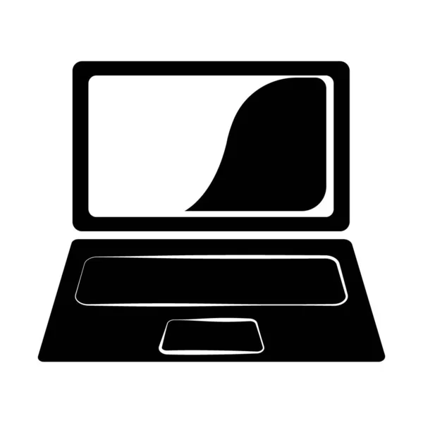 Laptop Ikon Logó Vektor Tervezési Sablon — Stock Vector