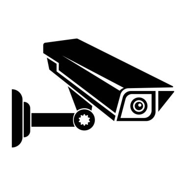 CCTV kamera simgesi logo vektör tasarım şablonu