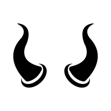 Boynuz simgesi logo vektör tasarım şablonu