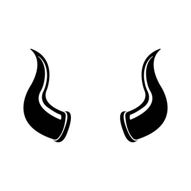 Boynuz simgesi logo vektör tasarım şablonu