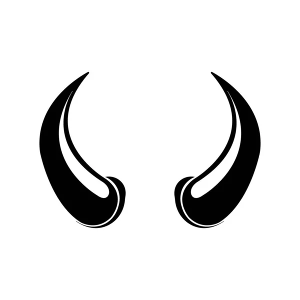 Chifres Ícone Logotipo Modelo Design Vetorial —  Vetores de Stock