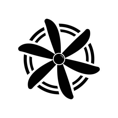 Pervane simgesi logo vektör tasarım şablonu